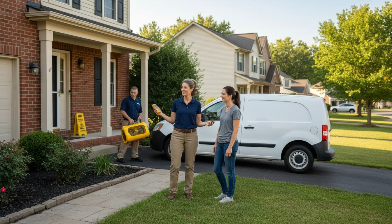Residential water damage restoration in Bonfield, IL